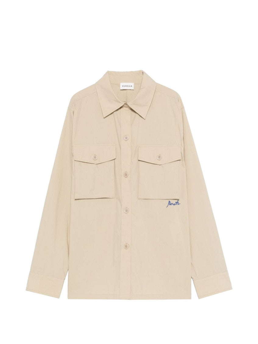 Beige Relaxed Solid Shirt 1