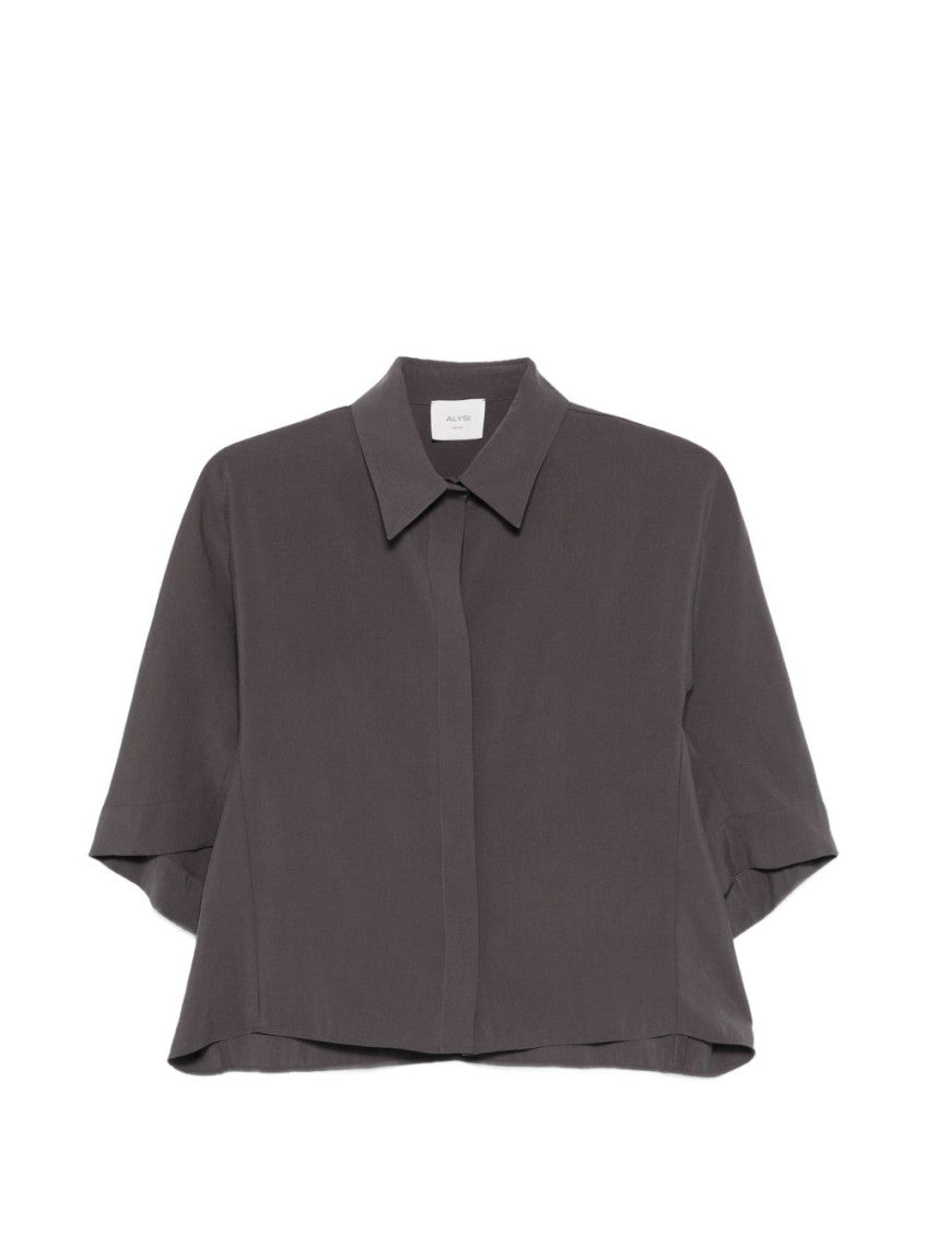 Dark Grey Relaxed Solid Shirt 1