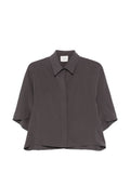 Dark Grey Relaxed Solid Shirt 1