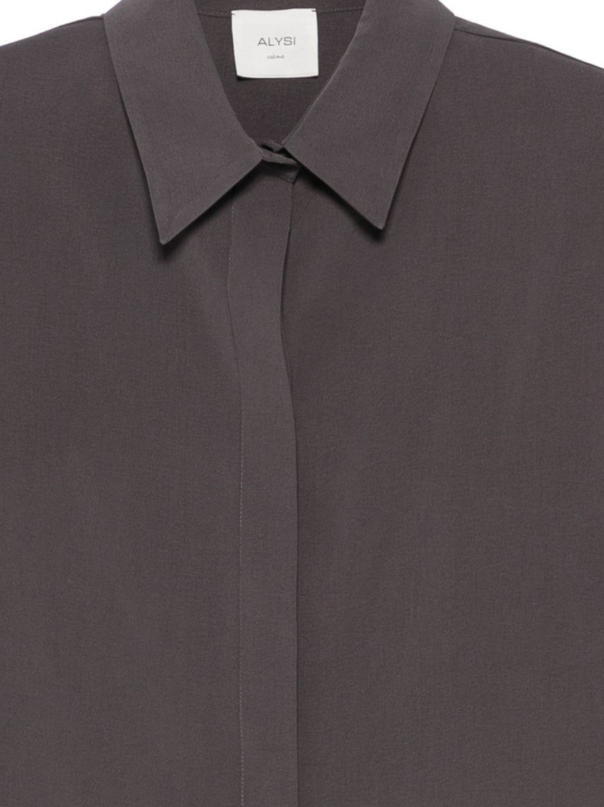 Dark Grey Relaxed Solid Shirt 3