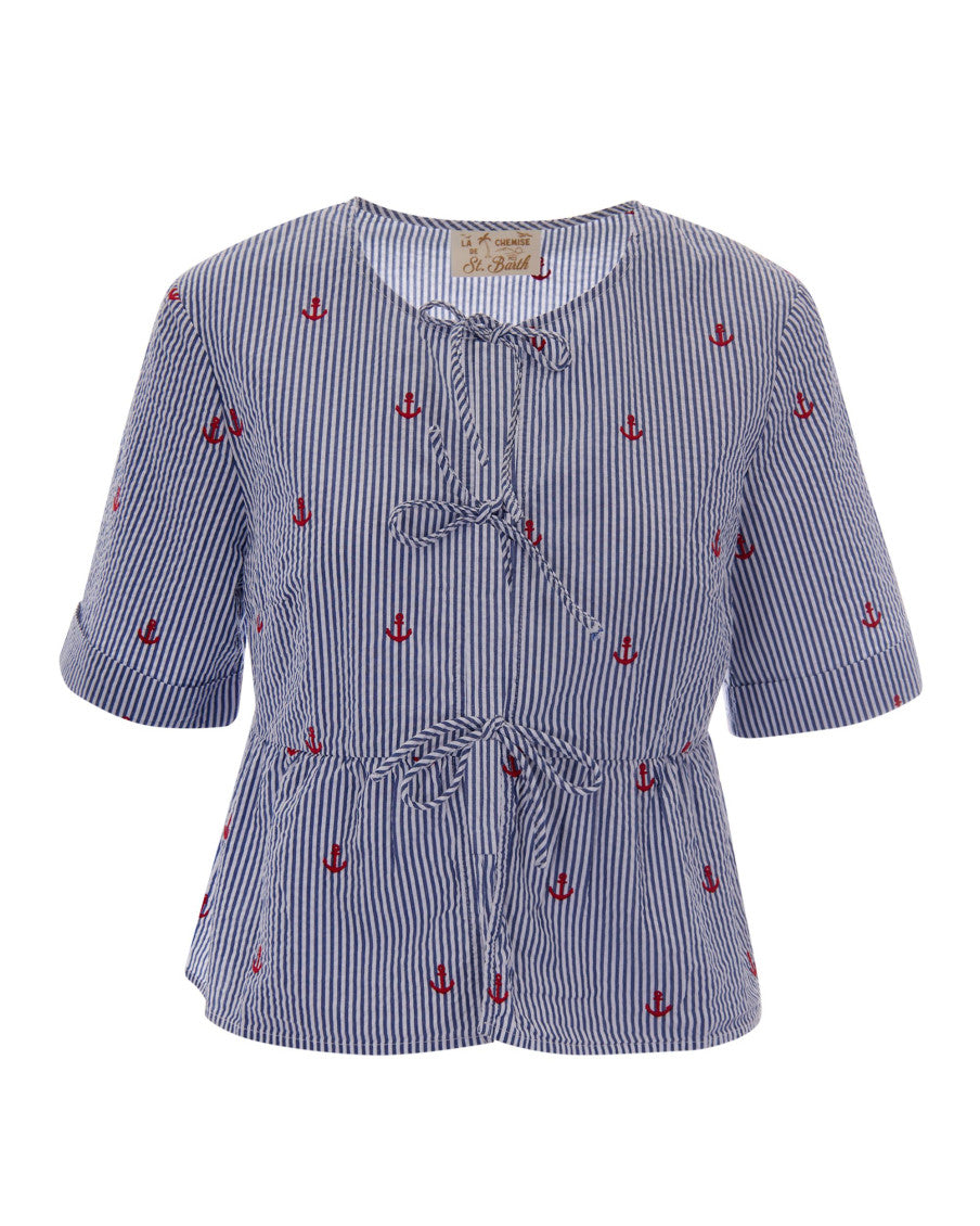 Blue Regular Stripes Top 1