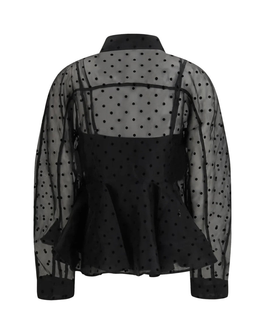 Black Regular Polka Dot Shirt 2