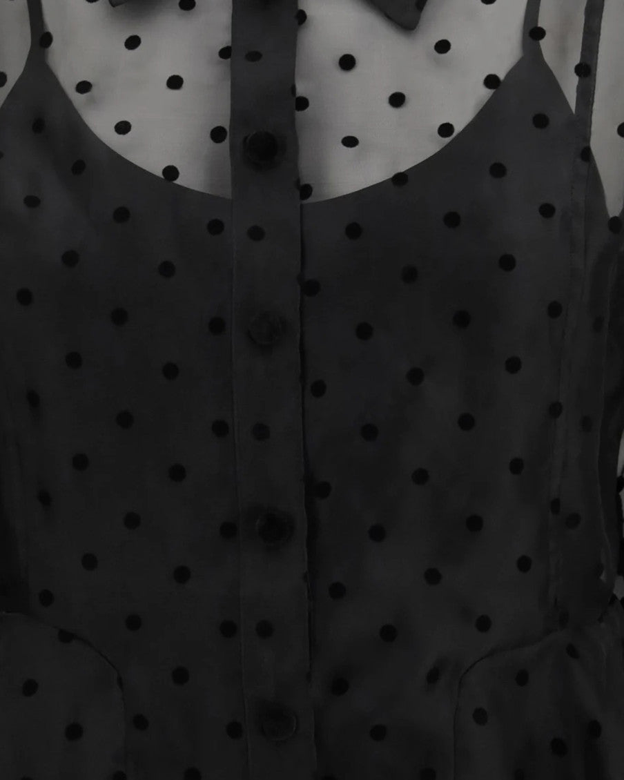 Black Regular Polka Dot Shirt 3