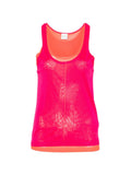 Pink Scoop Neck Layered Tank Top 1