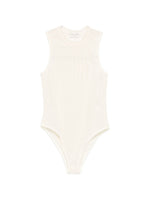 Beige Solid Round Neck Tank Top 1