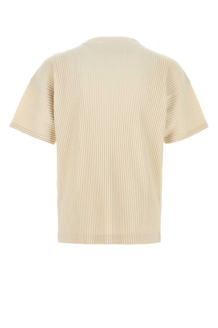 Beige Round Neck T-Shirt 2