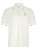 White Solid Shirt Collar Polo 1