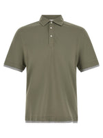 Green Solid Shirt Collar Polo 1