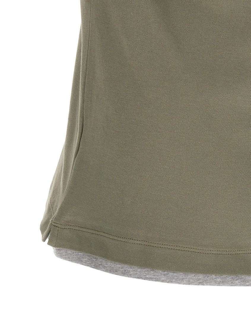 Green Solid Shirt Collar Polo 3