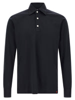 Dark Blue Solid Shirt Collar Polo 1