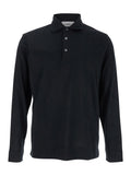 Black Solid Shirt Collar Polo 1