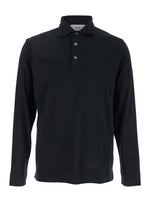 Black Solid Shirt Collar Polo 1