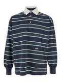 Blue Stripes Shirt Collar Polo 1