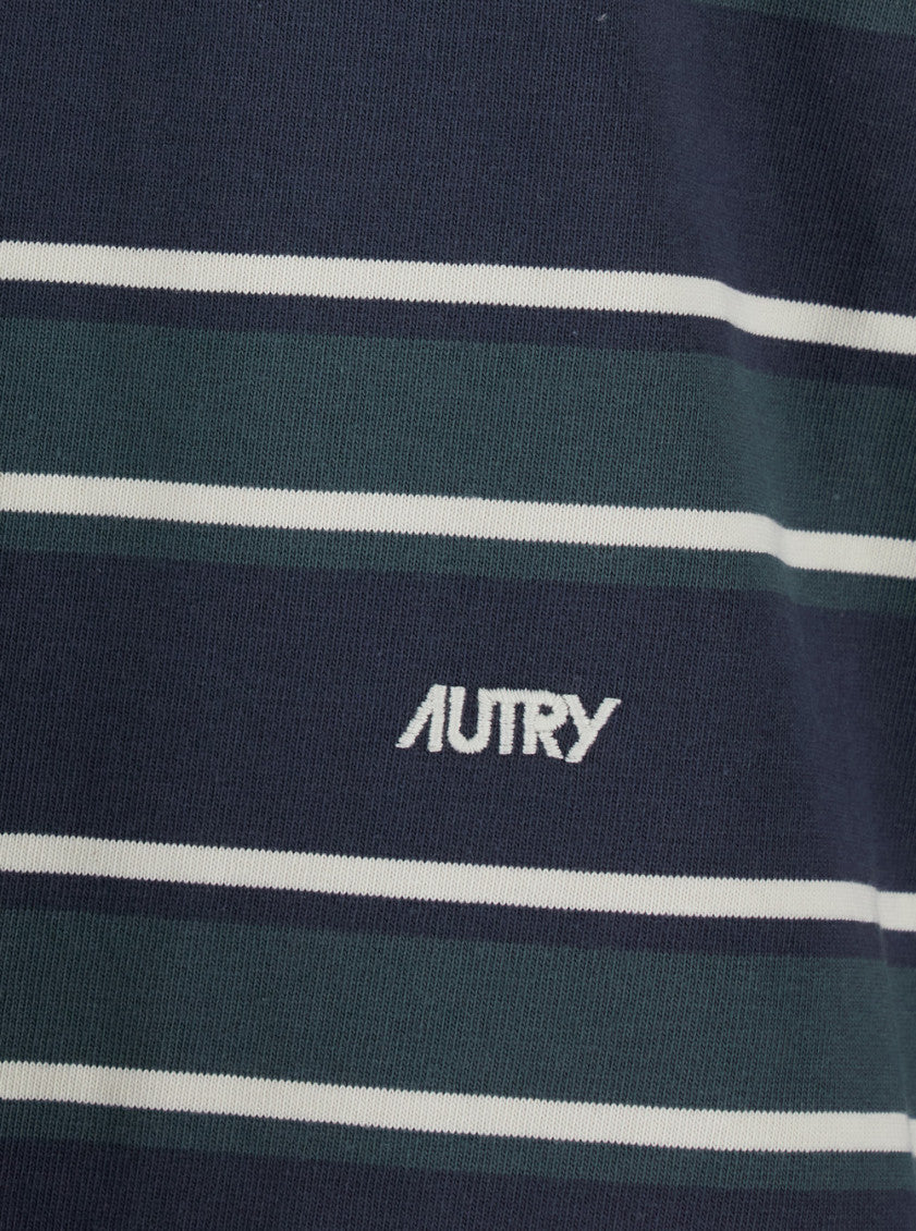 Blue Stripes Shirt Collar Polo 3