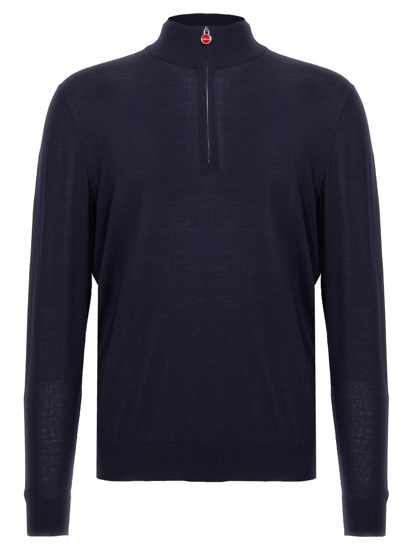 Navy Blue Logo Cardigan 1