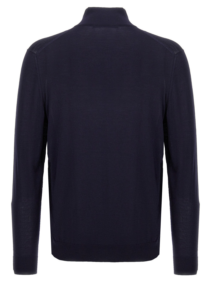 Navy Blue Logo Cardigan 2