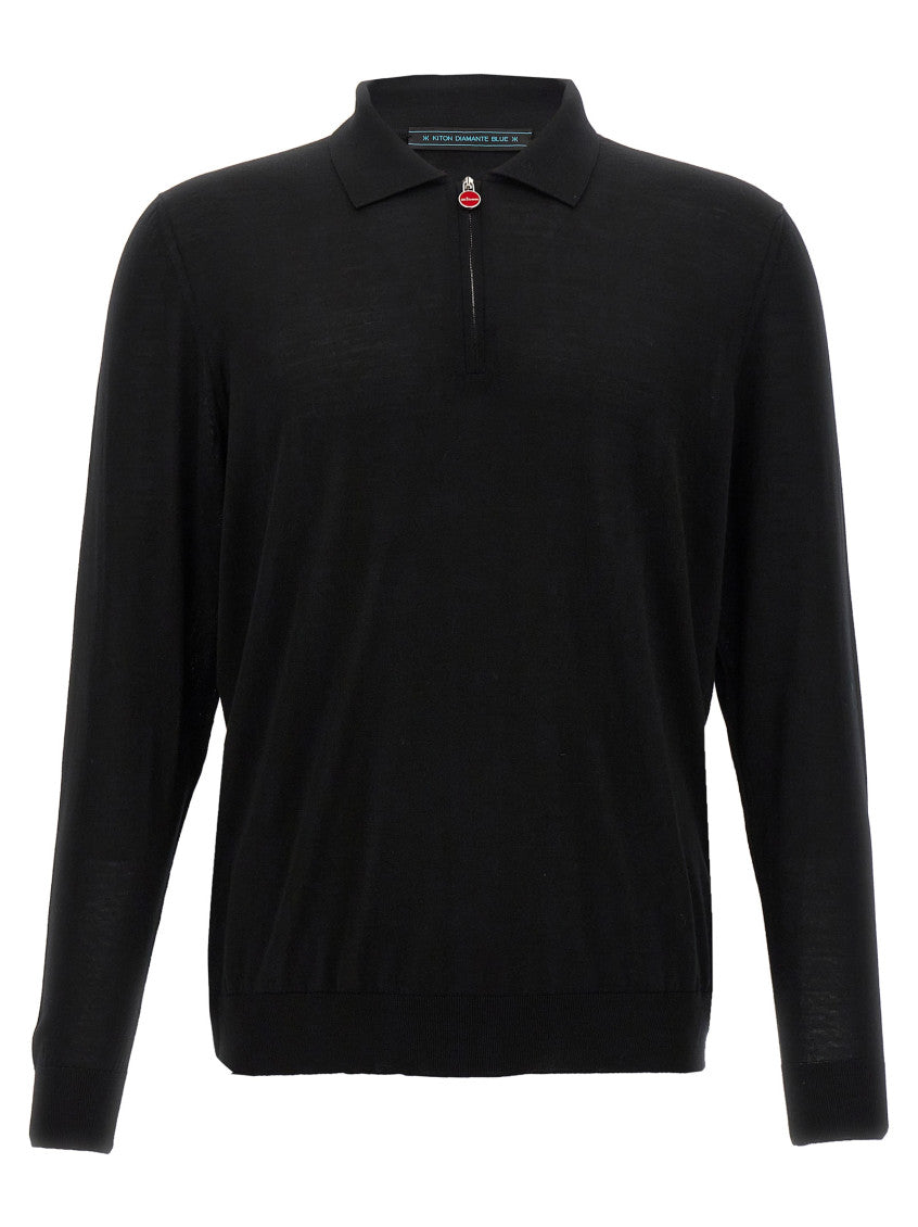 Black Wool Polo 1