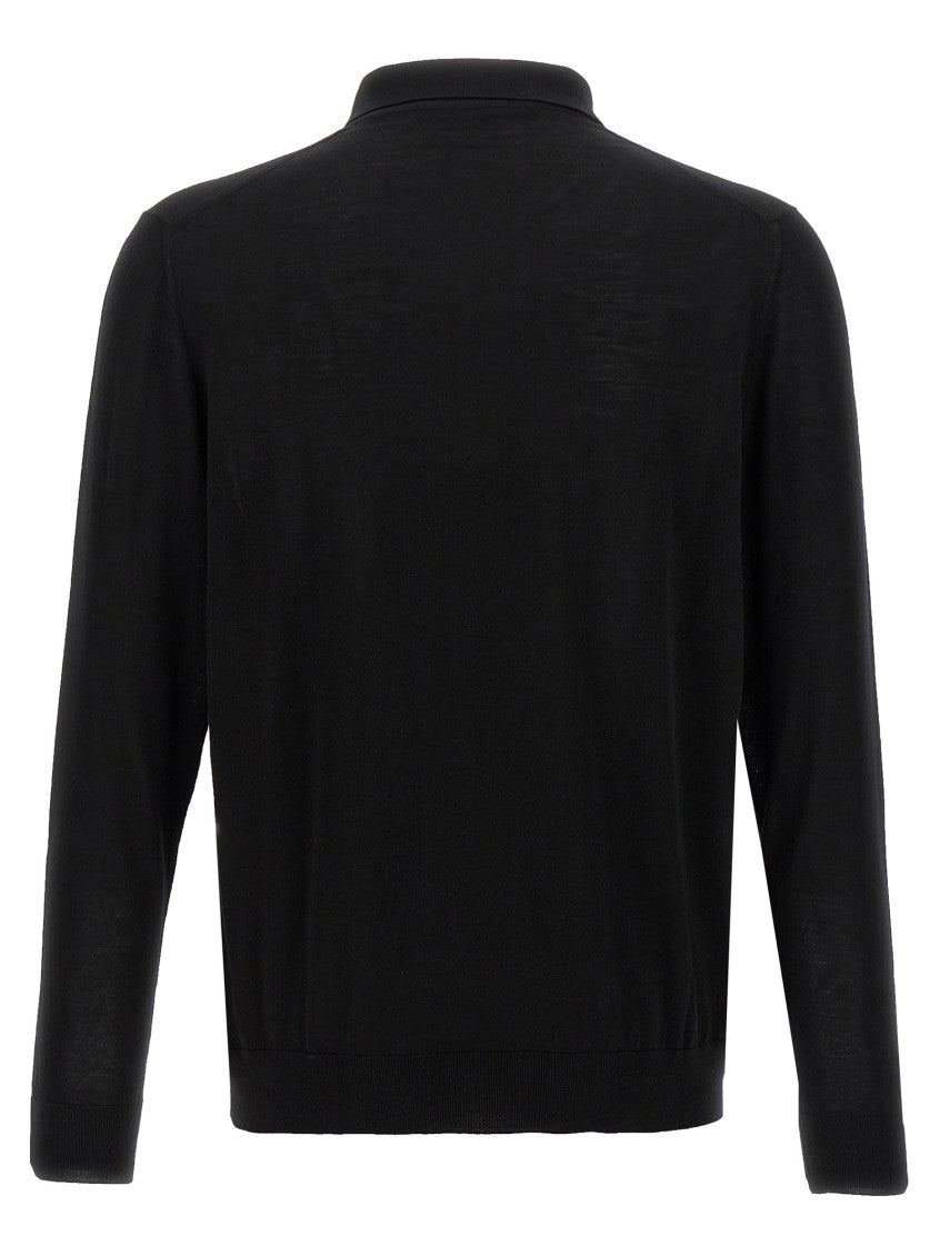 Black Wool Polo 2
