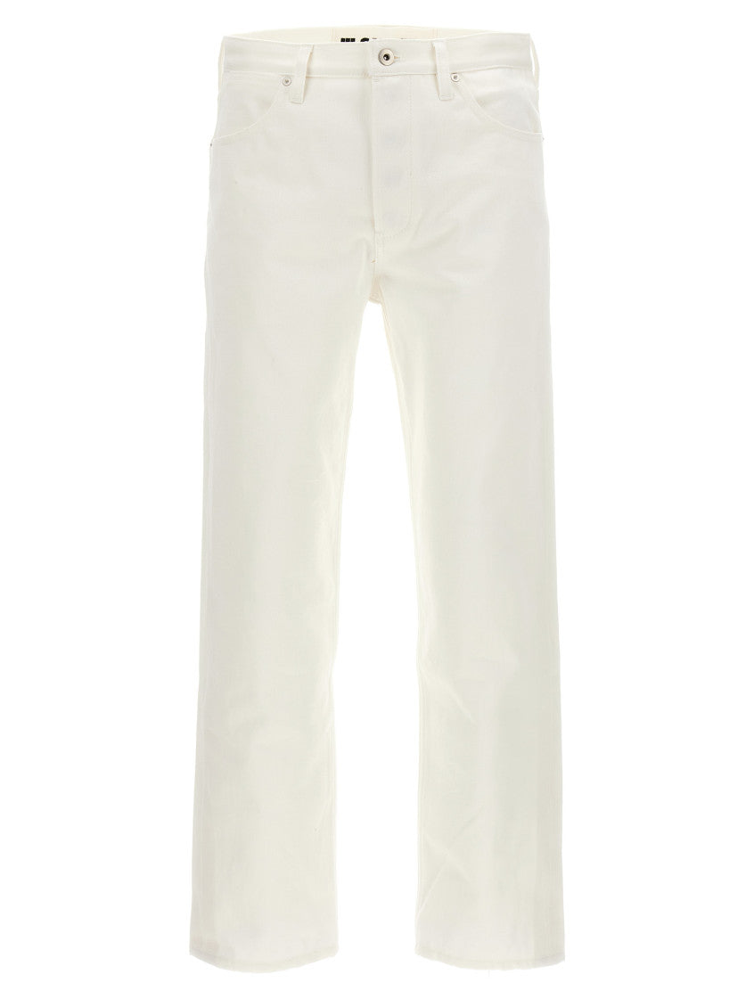 Beige Five-pocket Jeans 1