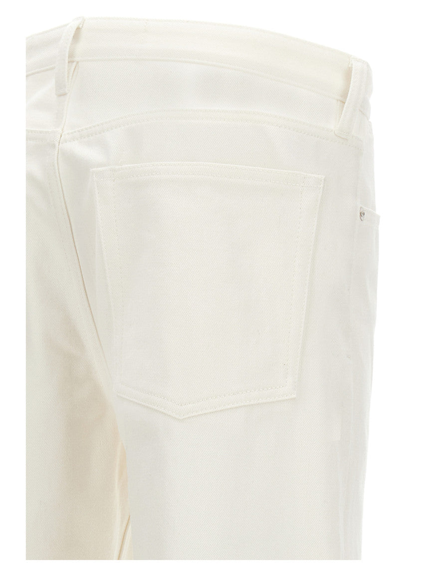Beige Five-pocket Jeans 4