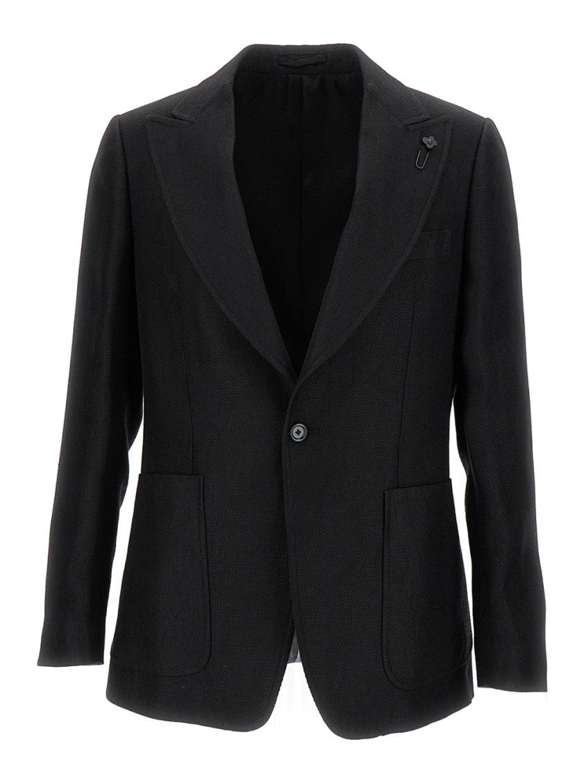 Black Single-Breasted Blazer 1