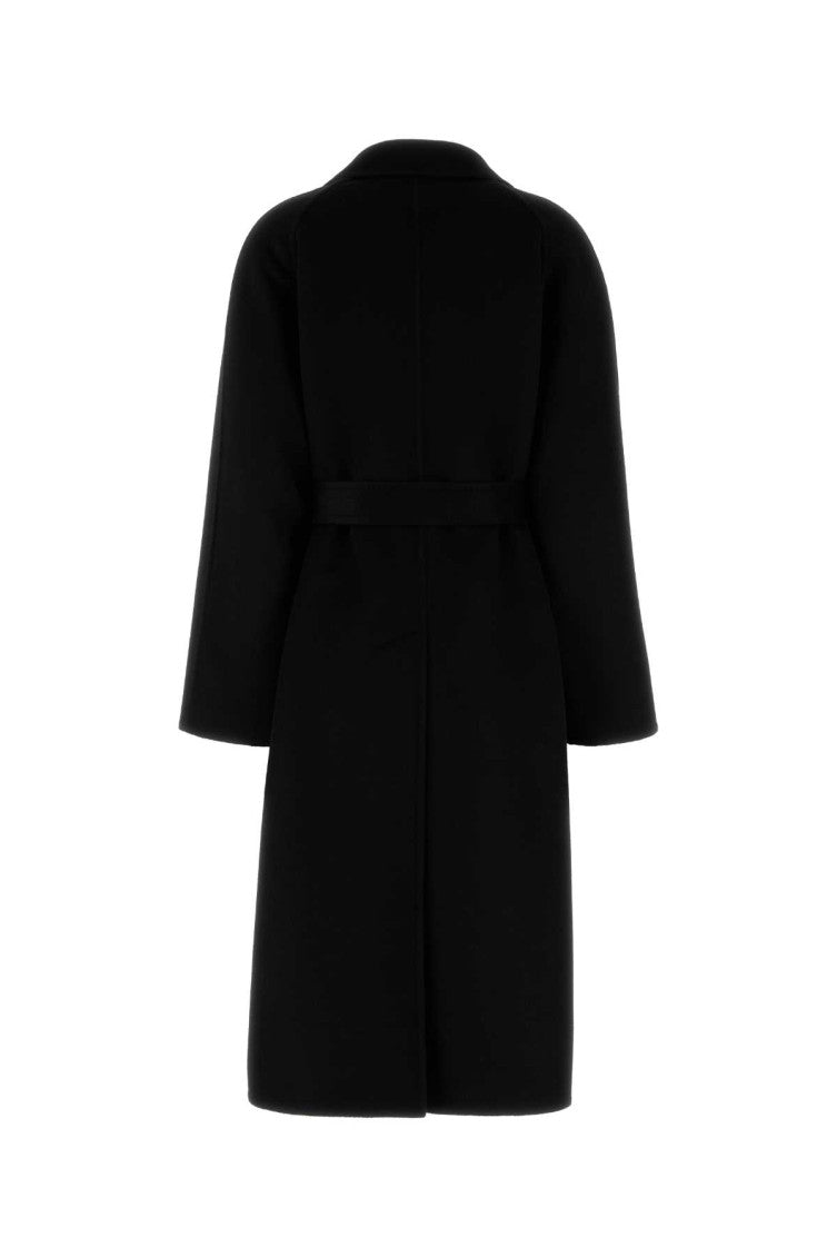 Black Wool Blend Coat 2