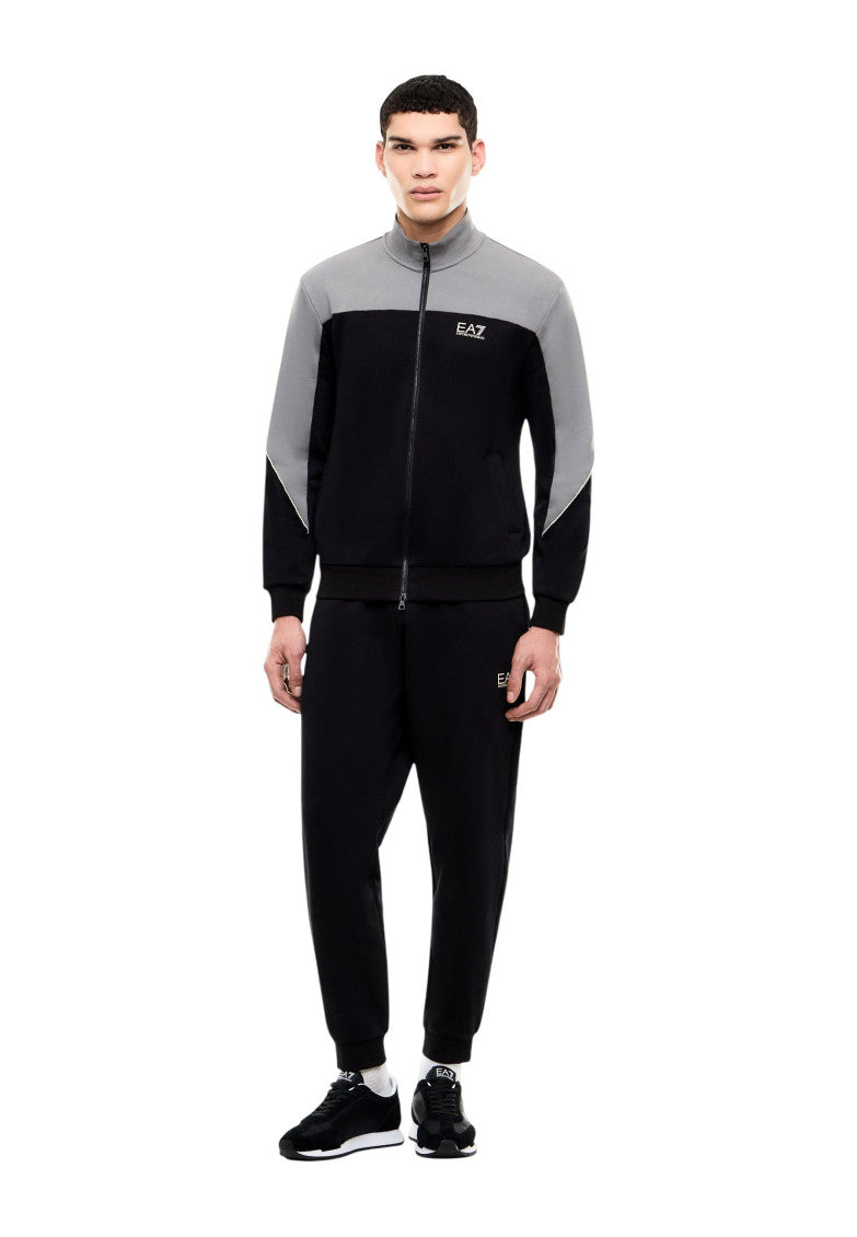 Black Color Block Tracksuit 1