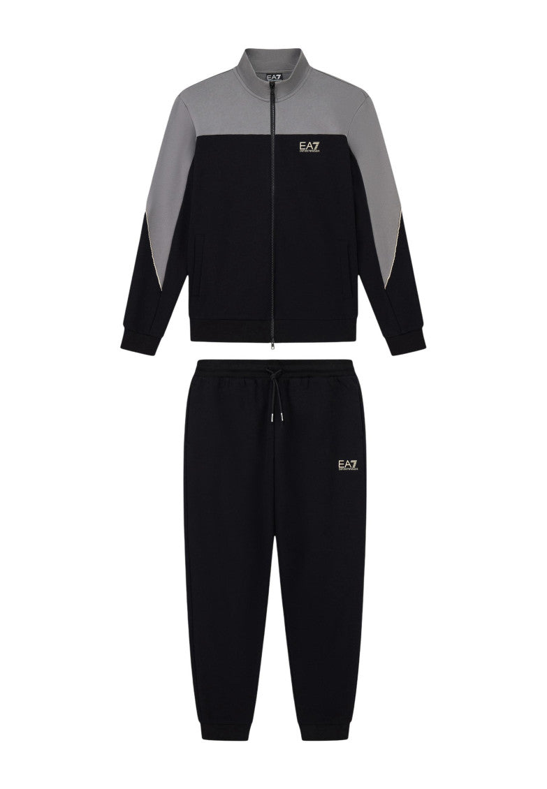 Black Color Block Tracksuit 2