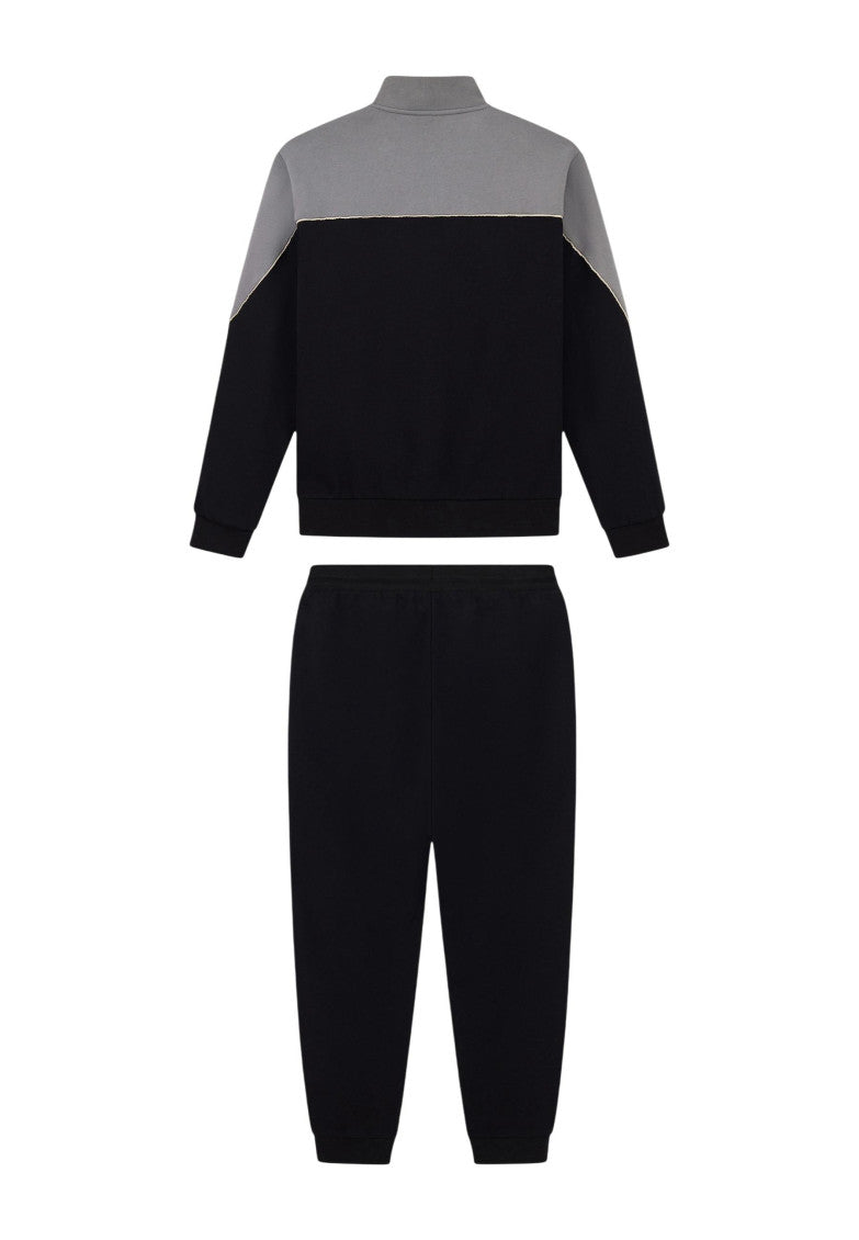 Black Color Block Tracksuit 3