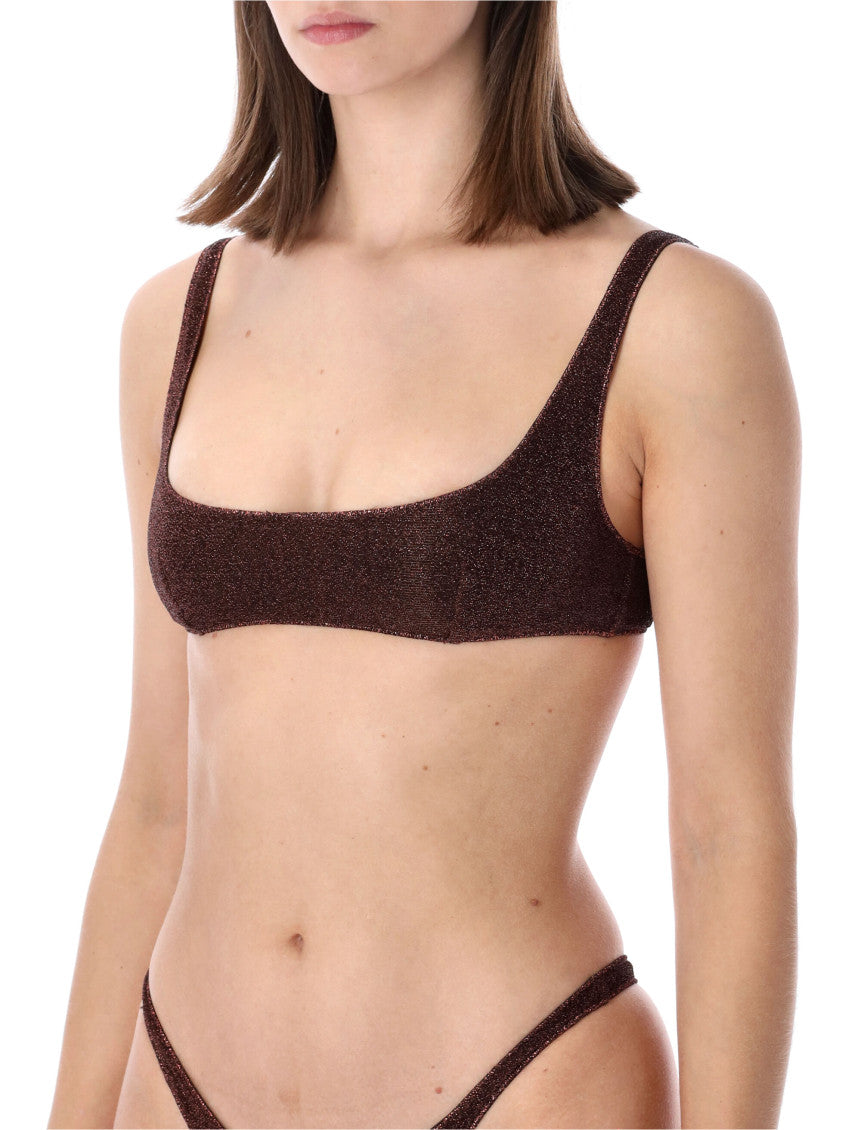 Brown Textured Swimwear 3