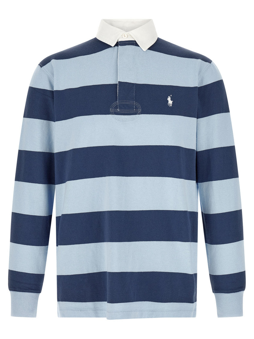 Navy Blue Stripes Polo 1