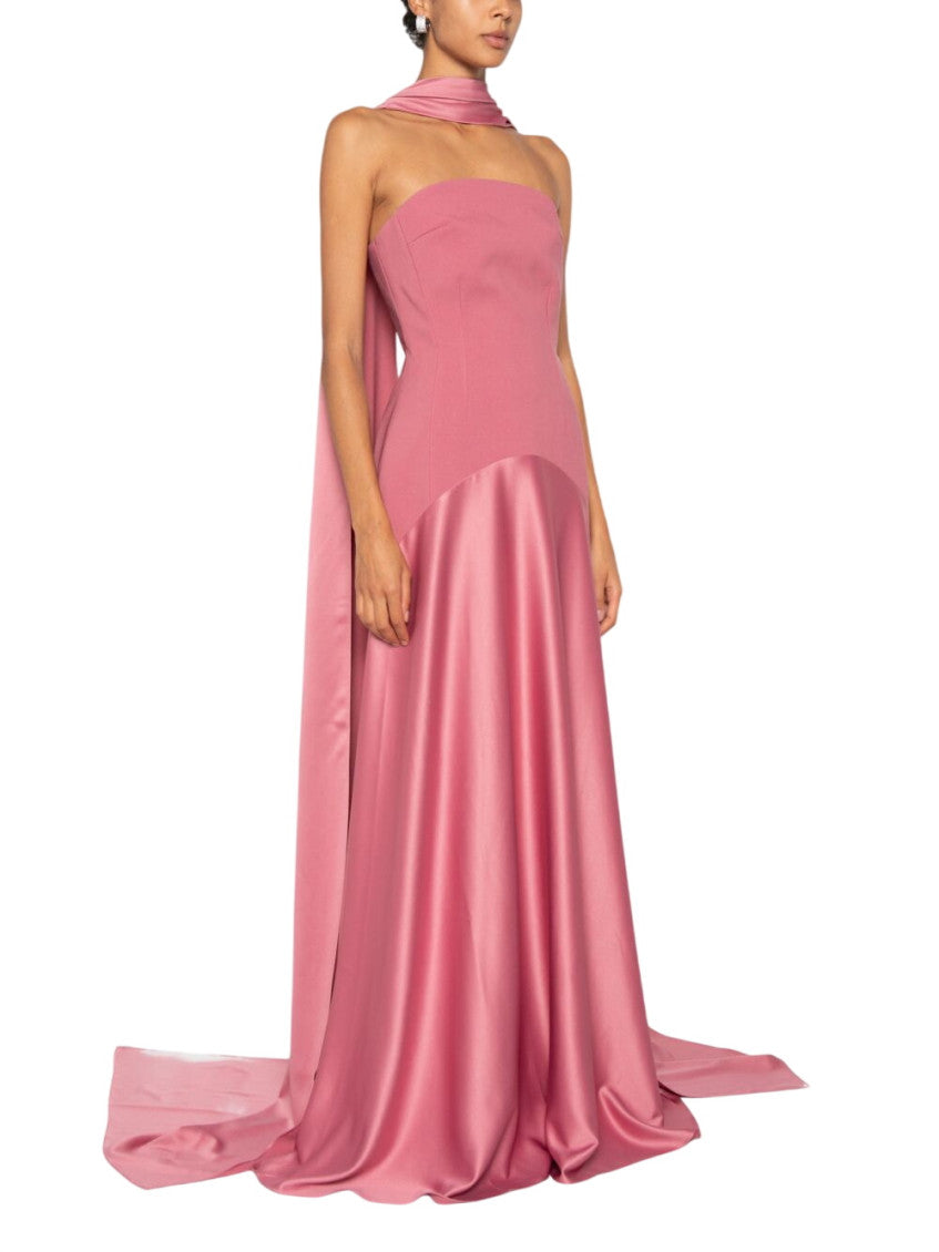Pink Strapless Maxi Dress 2