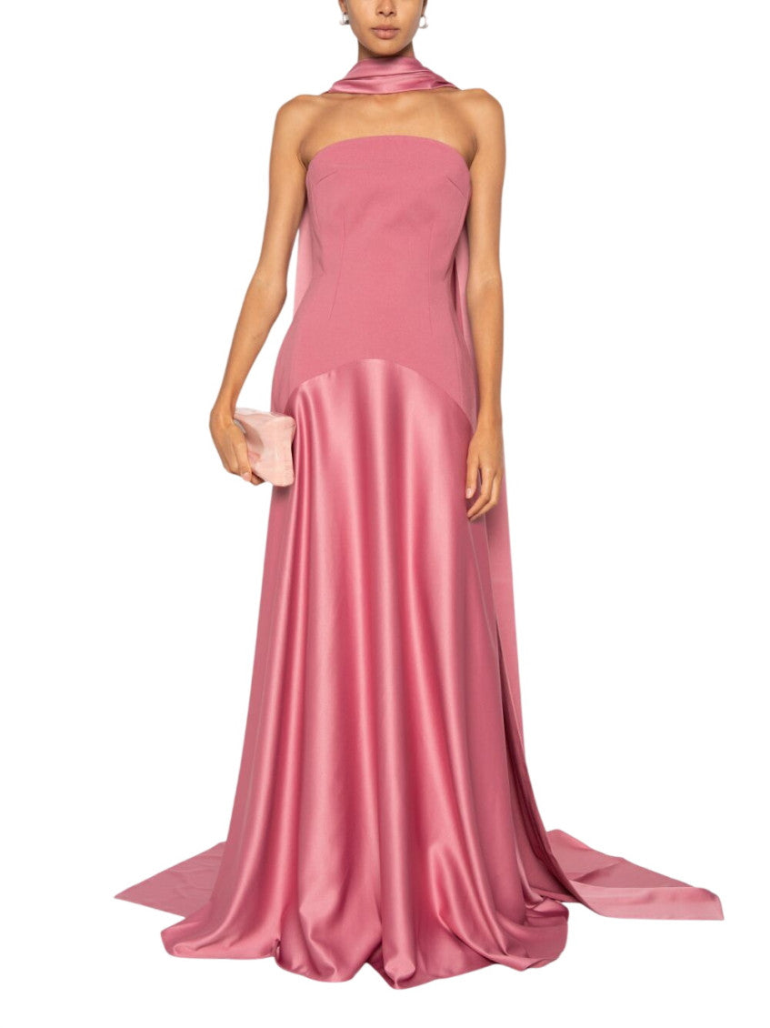 Pink Strapless Maxi Dress 3