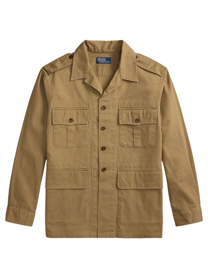 Beige Flap-Pocket Shirt 1