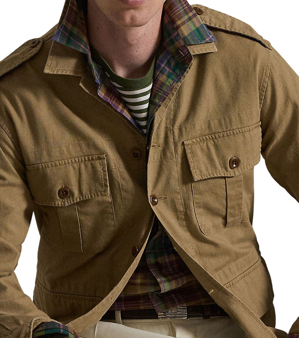 Beige Flap-Pocket Shirt 2