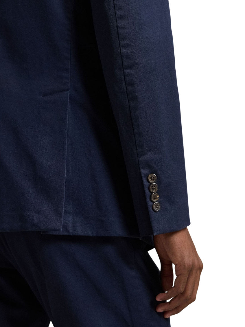 Navy Blue Solid Blazer 4