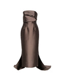 Brown Strapless Dress 1