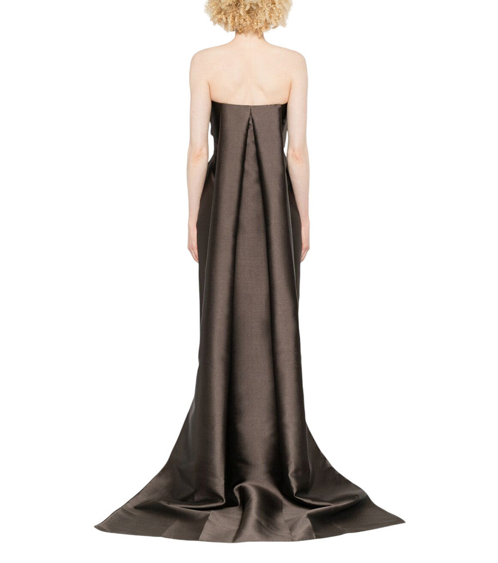 Brown Strapless Dress 2