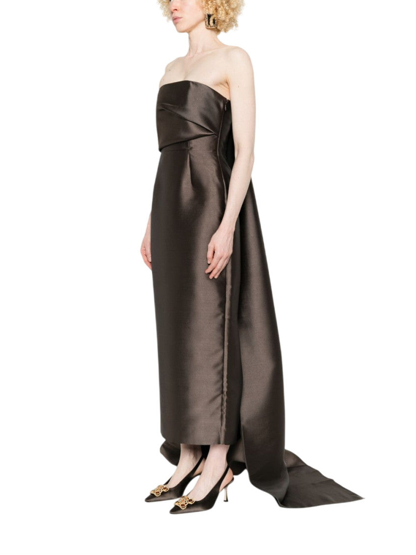 Brown Strapless Dress 4