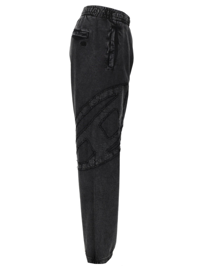 Black Relaxed Elasticated Pants 3