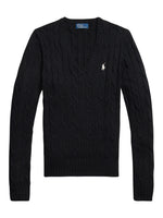 Black Knitted V-Neck Sweater 1