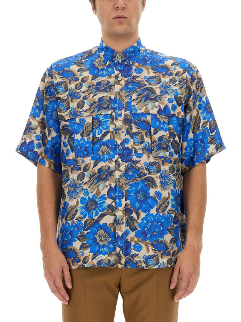 Blue Relaxed Floral Shirt 1