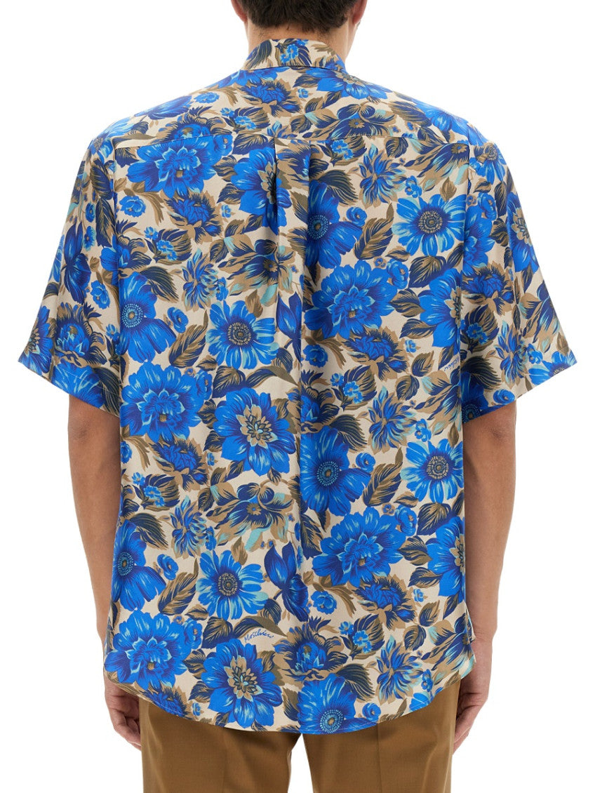 Blue Relaxed Floral Shirt 3