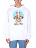 White Graphic Logo Hoodie 1