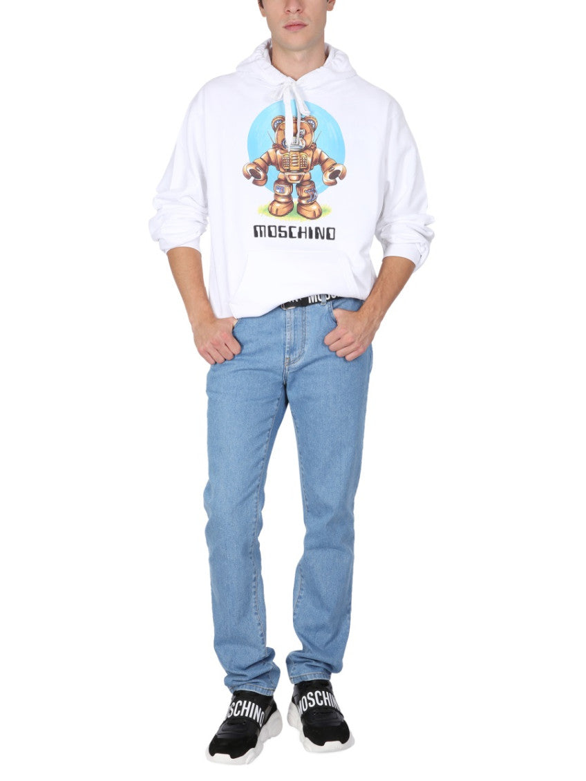 White Graphic Logo Hoodie 2