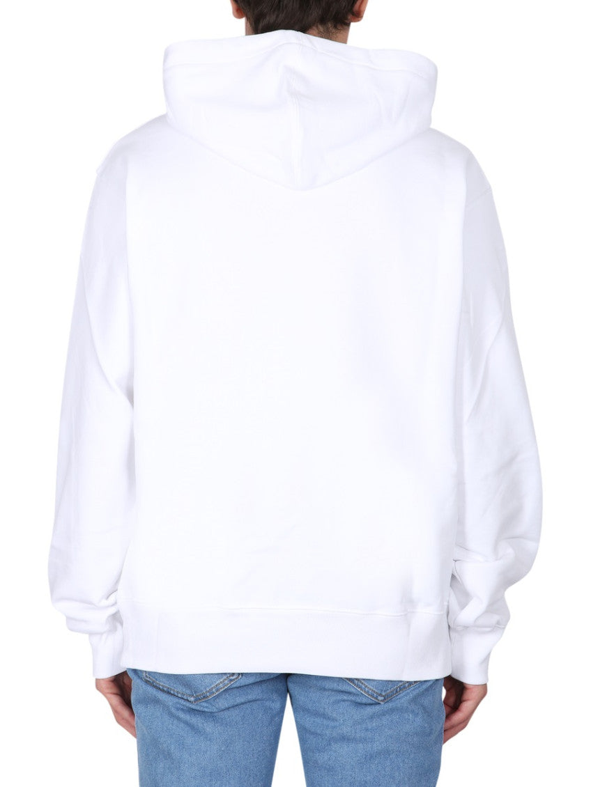 White Graphic Logo Hoodie 3
