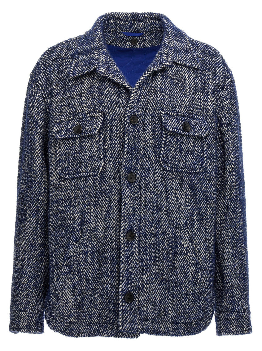 Blue Chevron Wool Jacket 1