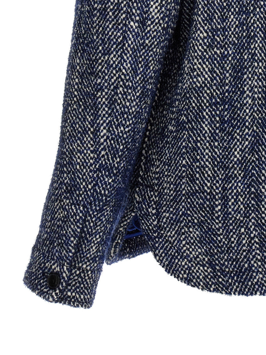 Blue Chevron Wool Jacket 4