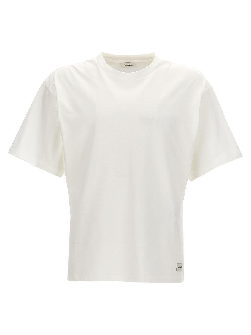 White Logo Label T-shirt 1