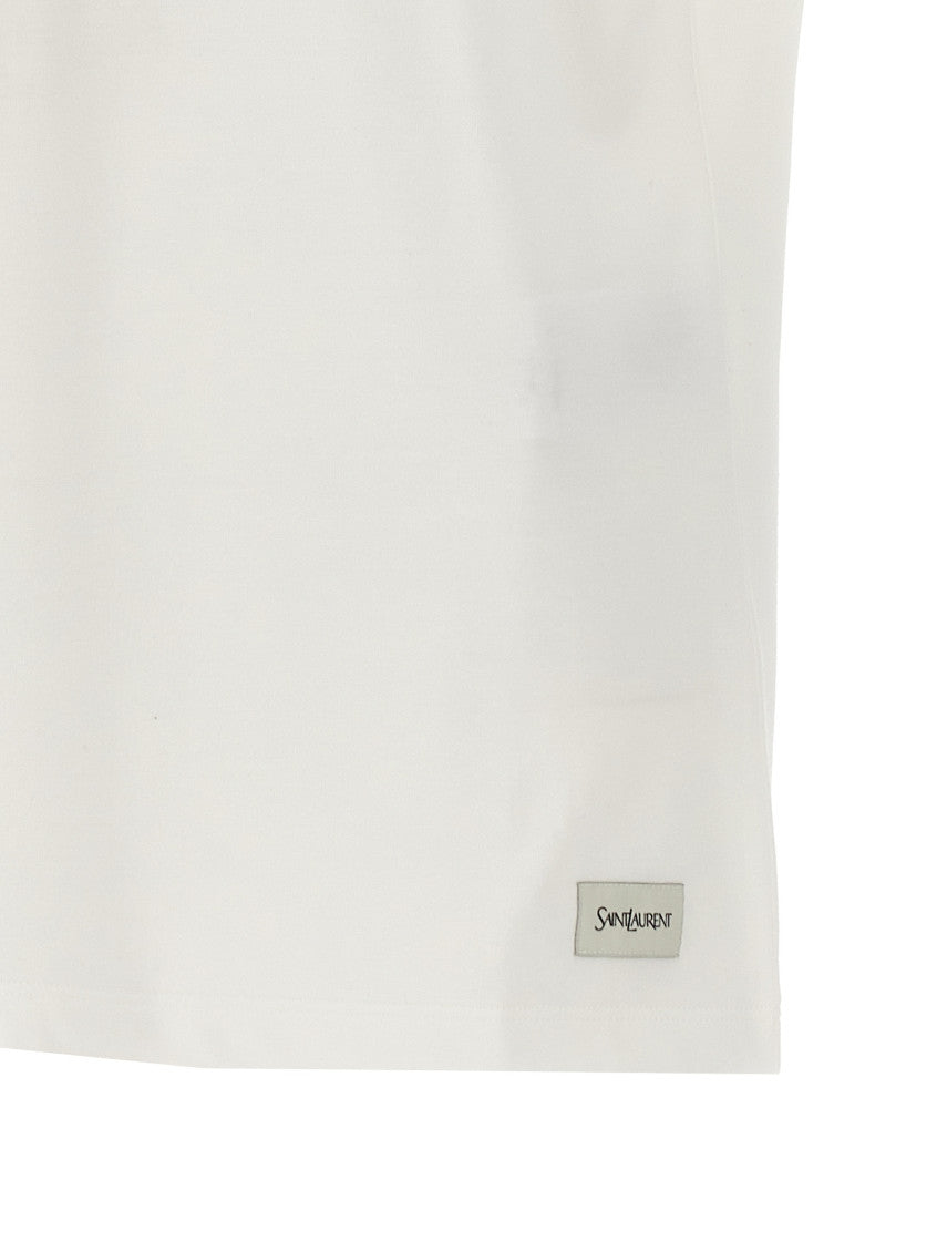 White Logo Label T-shirt 4